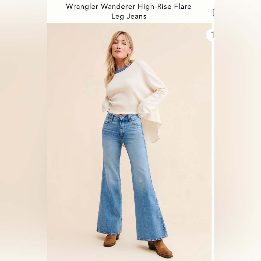 Vintage Wrangler high rise flared-leg  jeans 29x34